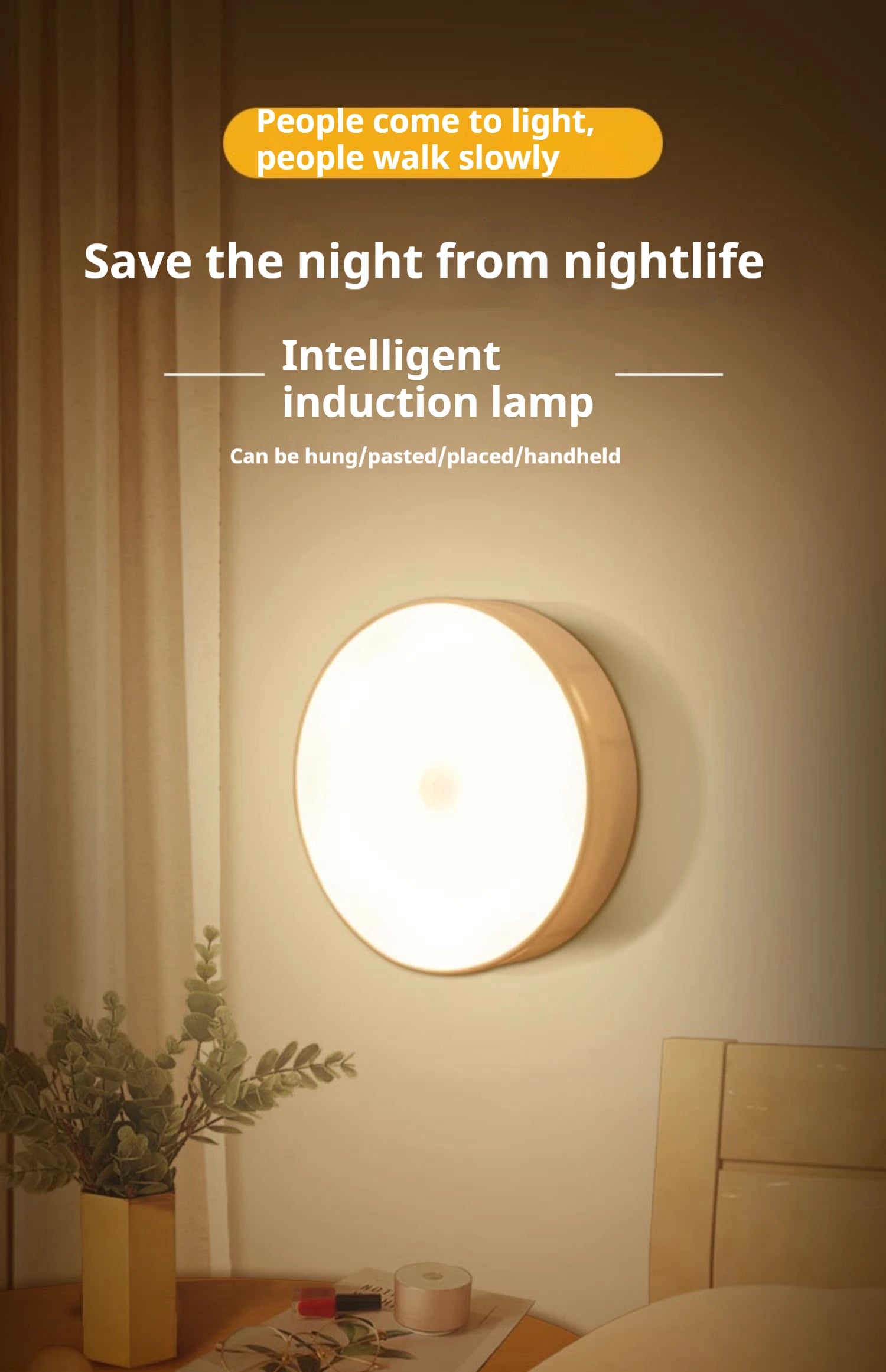 Lámpara LED Inteligente con Sensor de Movimiento